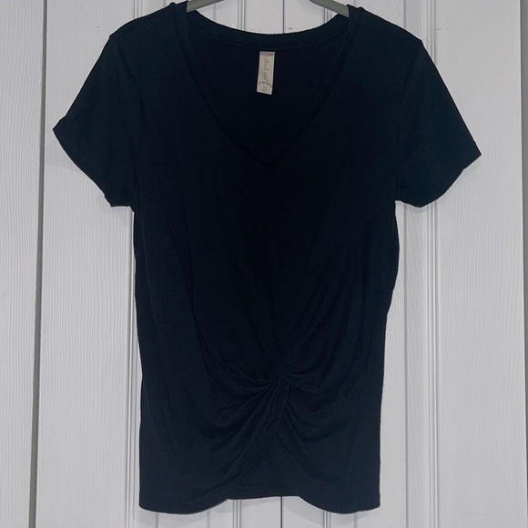 Altar’d State Black Tee Shirt Twist Tie Detail - Picture 2 of 5